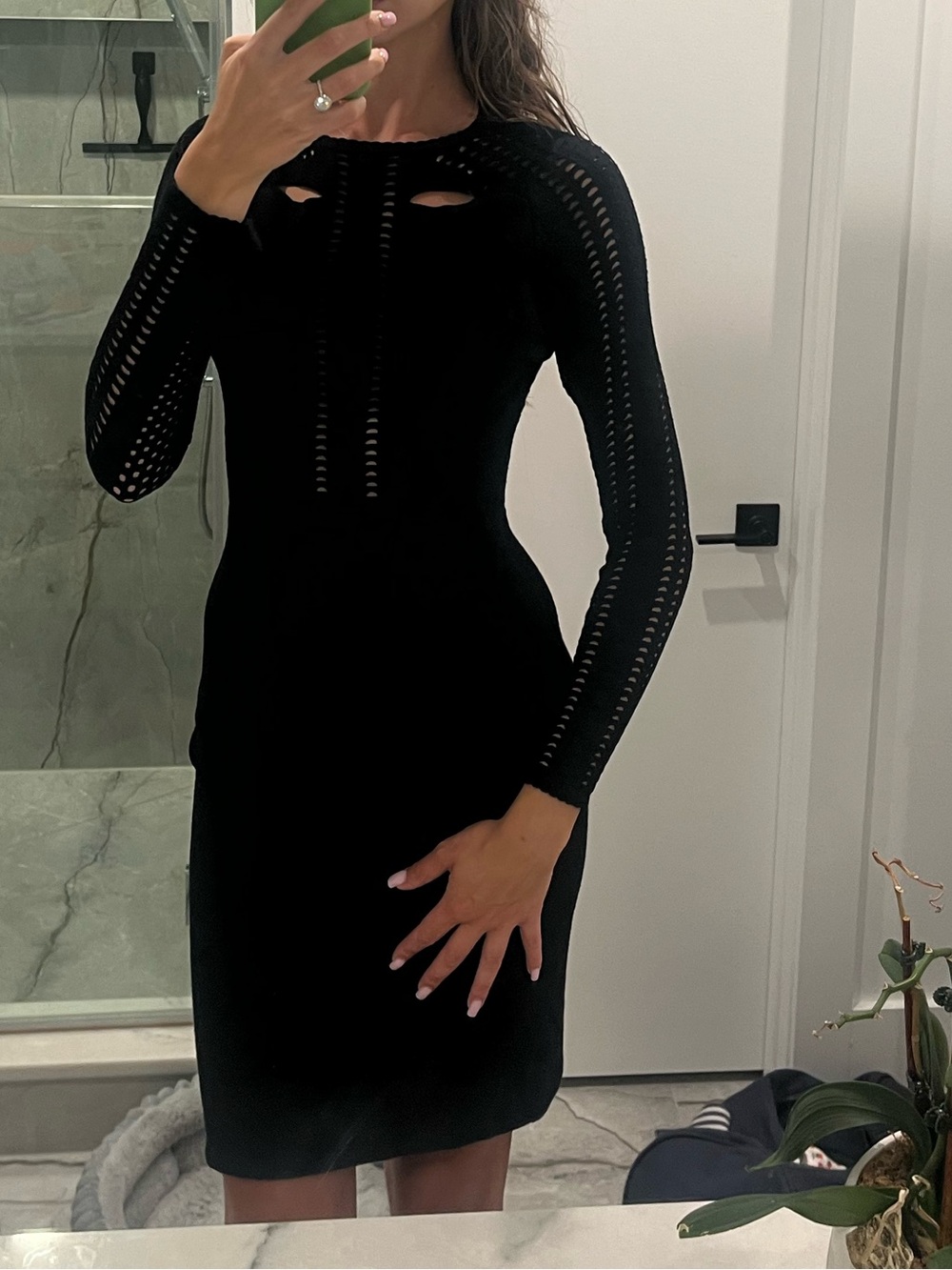 Maje Black cutout sexy dress